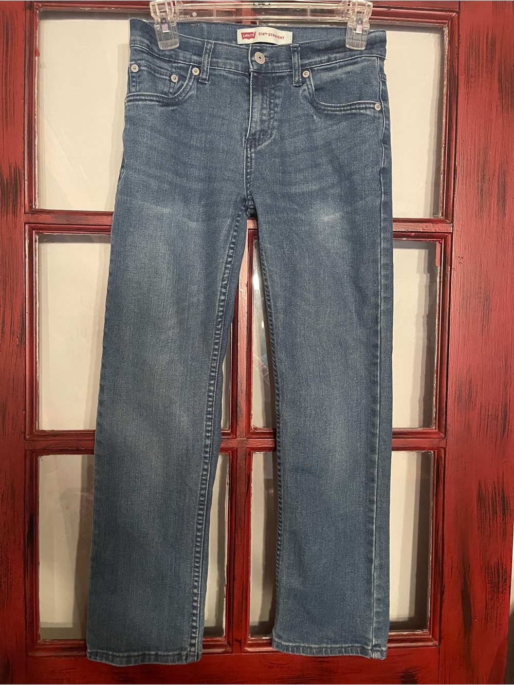 Levi's Kids Straight Leg Jeans in Medium Blue Wash